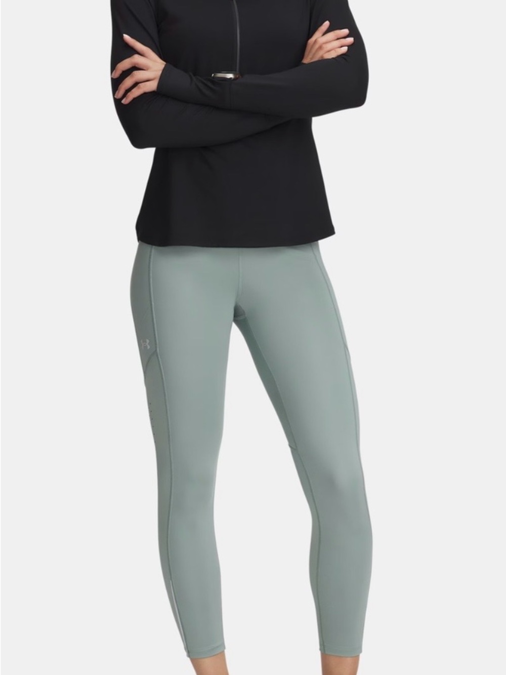 Under Armour Women's High-Rise Performance Leggings in Sage Green